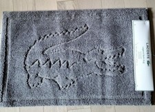 Lacoste Signature Logo bath rug Gray White BLUE Green Ultra soft 20 x 32 in
