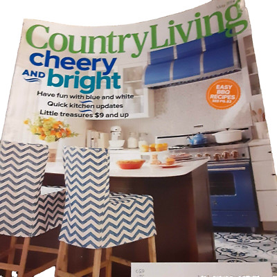 Country Living magazine May 2014 cheery & bright blue & white