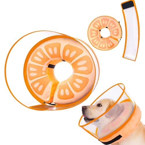 Inflatable Dog Cone Collar for Large Small Dogs, Soft Dog Donut Medium