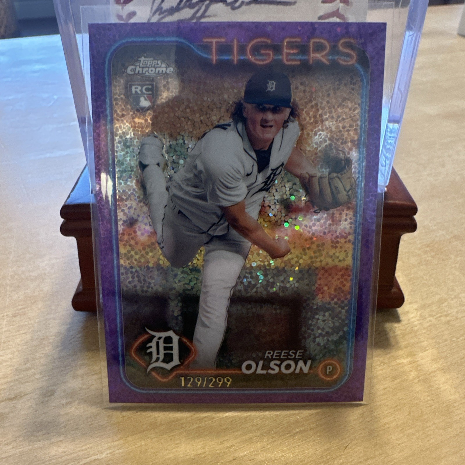 2024 Topps Chrome - Reese Olson #40 Purple Speckle Refractor /299 (RC)