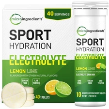 Fizzy Electrolyte Drink Tablets Lemon Lime, No Sugar Hydration, 160 Servings