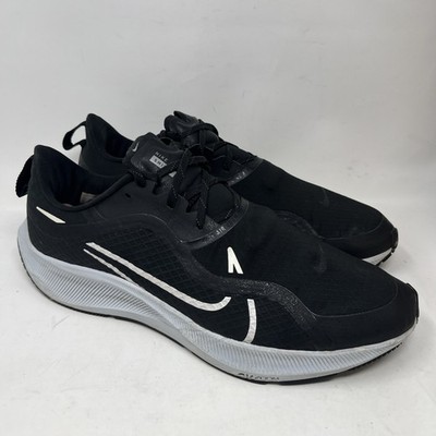Nike Air Zoom Pegasus 37 Shield Black White Running Shoes Mens Size 14CQ7935-002