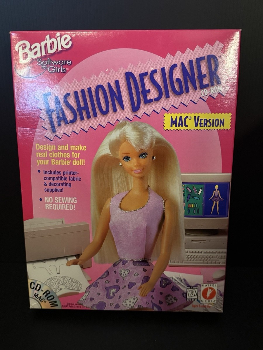 Old Barbie Fashionistas Games Barbie Fashion Designer CD-ROM (PC