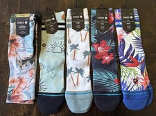 Stance Casual Youth Kids Wade Collection 5 Pair Crew Socks Size YL 3-5.5 New