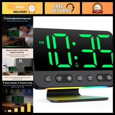 Large Number Bedside Alarm Clock - Easy Read, Snooze Function, Modern Design