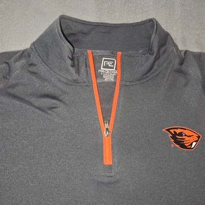 ProEdge Oregon State Beavers Mens 2XL Gray Quarter Zip Pullover Shirt NCAA