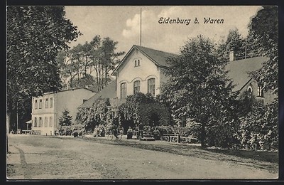 Eldenburg b. Goods, Street Lot with Cafe, Postcard 1911 