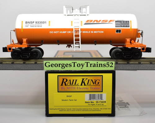MTH RAILKING 3 RIELES O #933501 BNSF FERROCARRIL MODERNO VAGÓN CISTERNA 30-73435 NUEVO EN CAJA | Condition: New