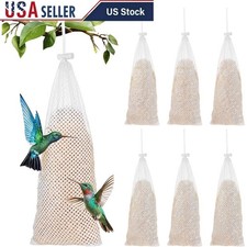 Finch Sock Feeder Set 6 Durable Thistle Seed Bags Outdoor Bird Feeding New