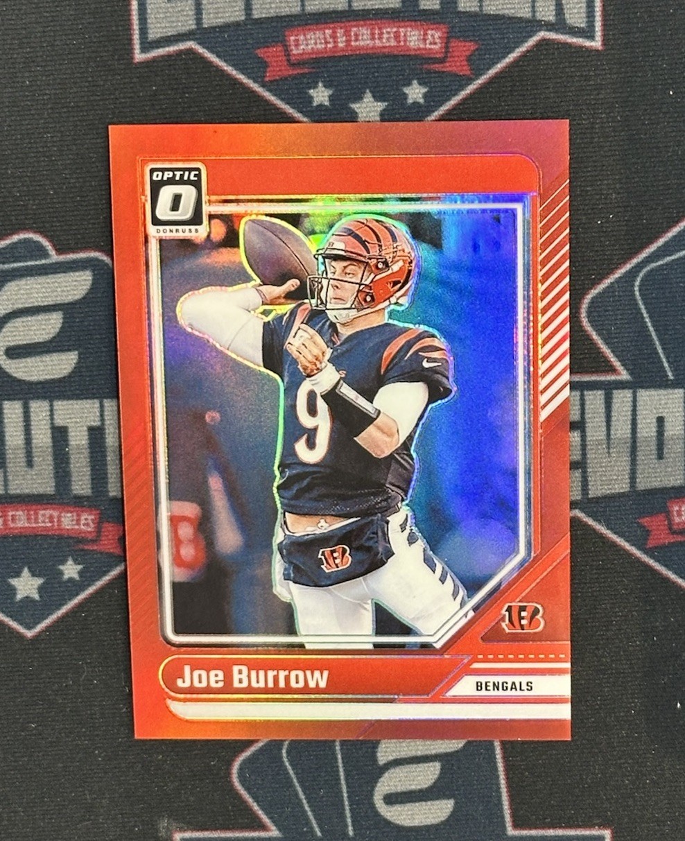 2024 Panini Donruss Optic Joe Burrow 001/125 Red Prizm #38 1ST ON PRINT Bengals