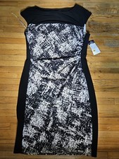 Womens Chaps Size Large Dress Black And White NWT!! MSRP $95.00