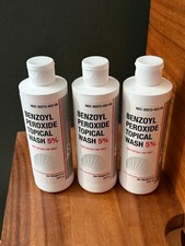 3x Benzoyl Peroxide Topical Face Wash 5 Acne Medication 8oz.
