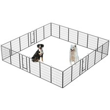 40" H Foldable 24-Panel Dog Playpen, Lockable Gate for Small Medium Large Pets