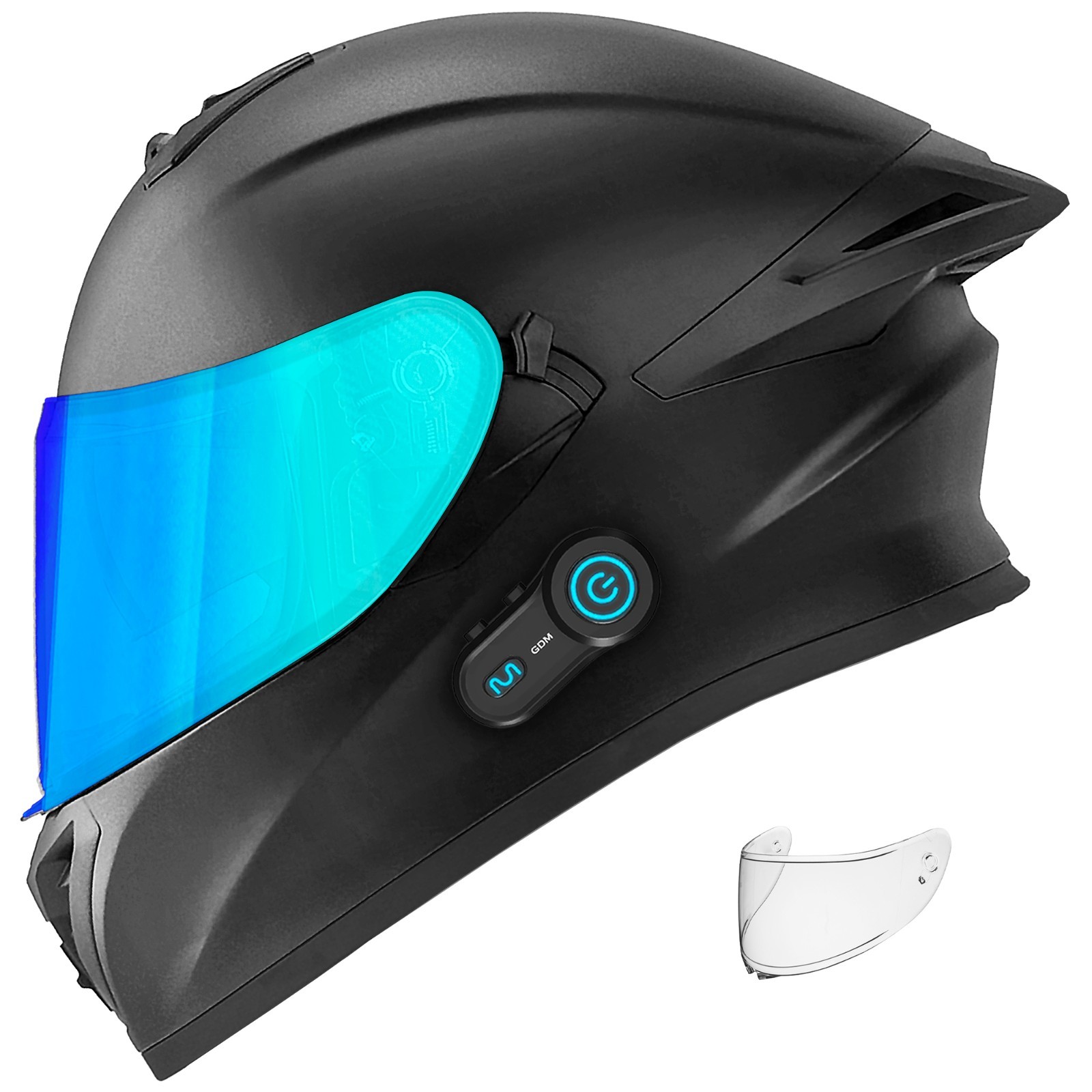 NEW Bluetooth Motorcycle Helmet GDM GHOST Hypersonic Intercom