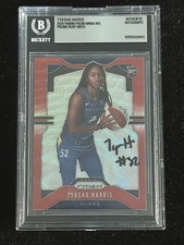Tyasha Harris Signed 2020 Prizm WNBA RUBY WAVE #95 BAS Autograph Card RC