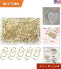 100 Pack Love Heart Shaped Paper Clips, Mini Paperclips Papers, 0.8inch Small...