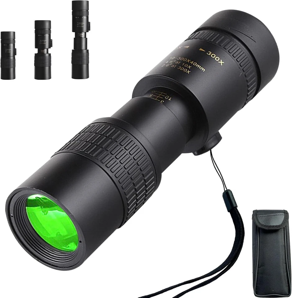 High-Powered 10-300x40 Monocular Telescope with Smartphone Adapter - Image 3 of 4