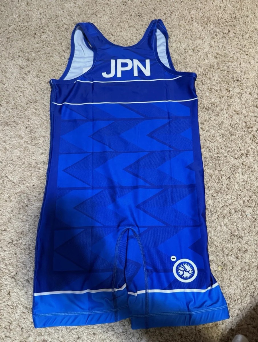 2024 Paris Olympic Team Japan World Team Wrestling Singlets Blue