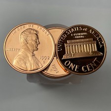 1992 PROOF LINCOLN MEMORIAL CENT ROLL .50 CENT FACE VALUE (50 COINS)