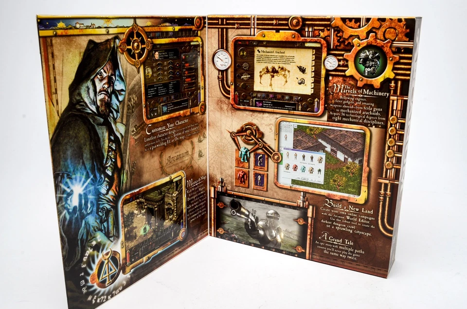Arcanum of Steamworks & Magick Obscura NEW PC 2001 Big Box RPG Game Sealed - Image 2 of 4