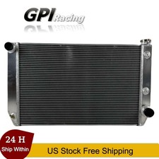 3 Row Heavy Duty Universal Aluminum Cooling Radiator 26 X 17 For Chevy Gm Sbc
