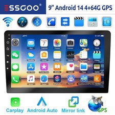 Carplay autoradio 9 pollici 2 DIN Android 14 4+64 GB GPS navigatore RDS Bluetooth WIFI USB