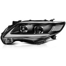 Headlight Assembly Pair For Toyota Corolla 2011-2013 Black Clear Lens 8111002B50