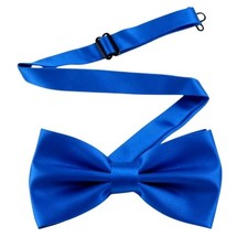 XEF Pre-tied Bow Ties for Men Satin Formal Adjustable Neck Bowtie Royal Blue