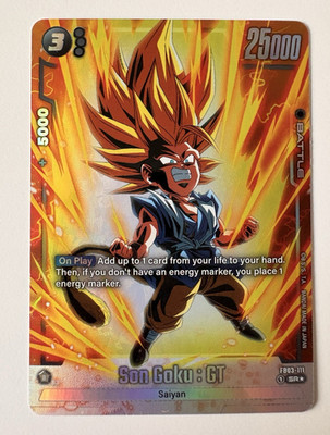 Bandai Dragon Ball Super Card Game Son Goku : GT SR* Alt Art Foil FB03-111