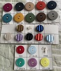 La Mode New Vtg 60s Lot Of 63 Multicolored Plastic Buttons On 7 Salesmen Cards — photo 5