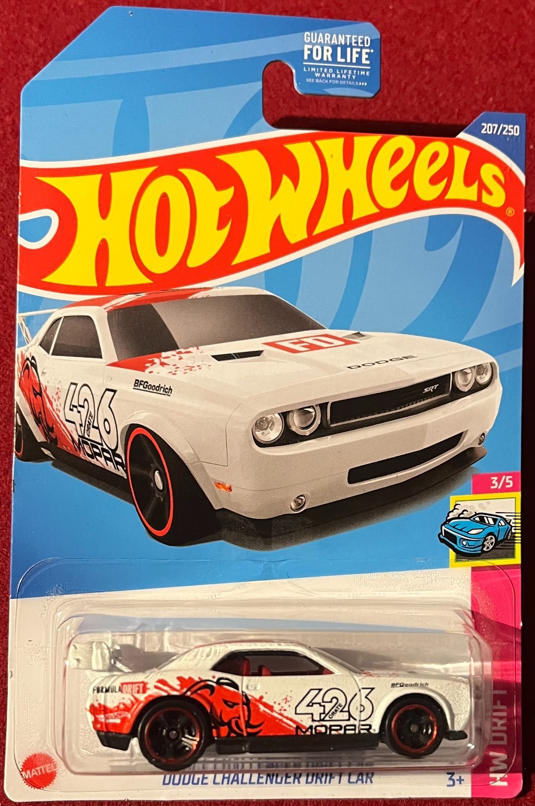 HOT WHEELS DODGE CHALLENGER DRIFT CAR WHITE 207/250. SEE COMBINED OFFERS!