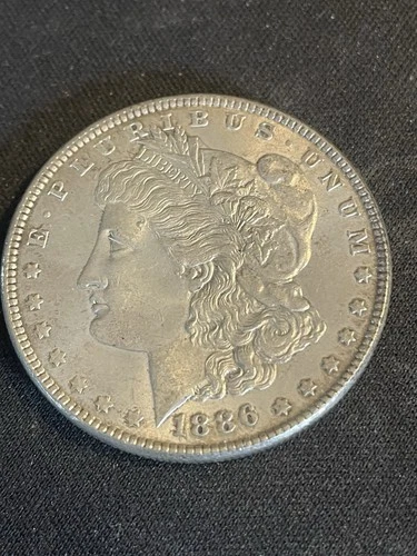 Morgan Silver Dollar 1886 $1 Circulated Coin 0.9 Fineness Uncertified