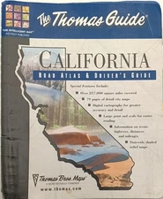 CALIFORNIA 2001 Thomas Bros Road Atlas Driver's Guide w Highway & Road Maps
