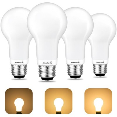 3-Way Light Bulbs, 30 70 100 Watt Equivalent, Soft White 2700K, A19 Three Way...