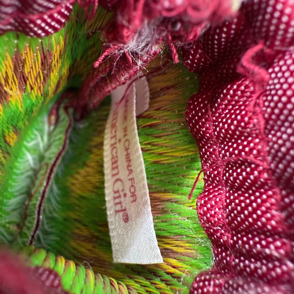 American Girl 18" Muñeca Felicity Meet Cordón Floral Monedero Rojo Bolso para Monedas Foto 4 de 4