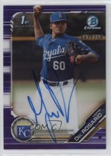 2019 Bowman Chrome Prospects Purple Refractor 2/250 Yefri Del Rosario Auto 0i1b