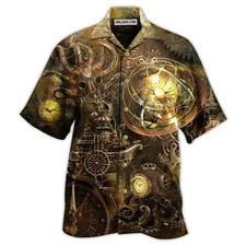 Octopus Steampunk Revolution Unisex Hawaiian Shirt