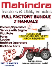 MAHINDRA 5500 TRACTOR MANUAL OPERATORS SERVICE PARTS SHOP REPAIR PDF USB