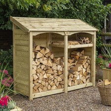 Rowlinson Premium Heritage Double Wooden Log Store