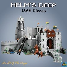 Hágalo usted mismo LoTR Batalla de Helm's Deep Building Blocks 1368 piezas Juego de ladrillos castillo medieval