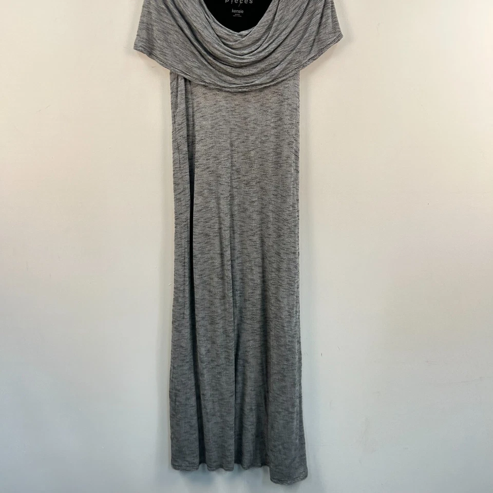 Vestido pulóver negro maxi manga corta tejido Kensie Pieces XS para mujer 19797 Foto 2 de 4