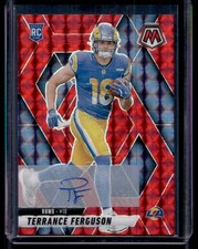 2025 Panini Mosaic Red Terrance Ferguson RC Auto 137/199 Los Angeles Rams #364