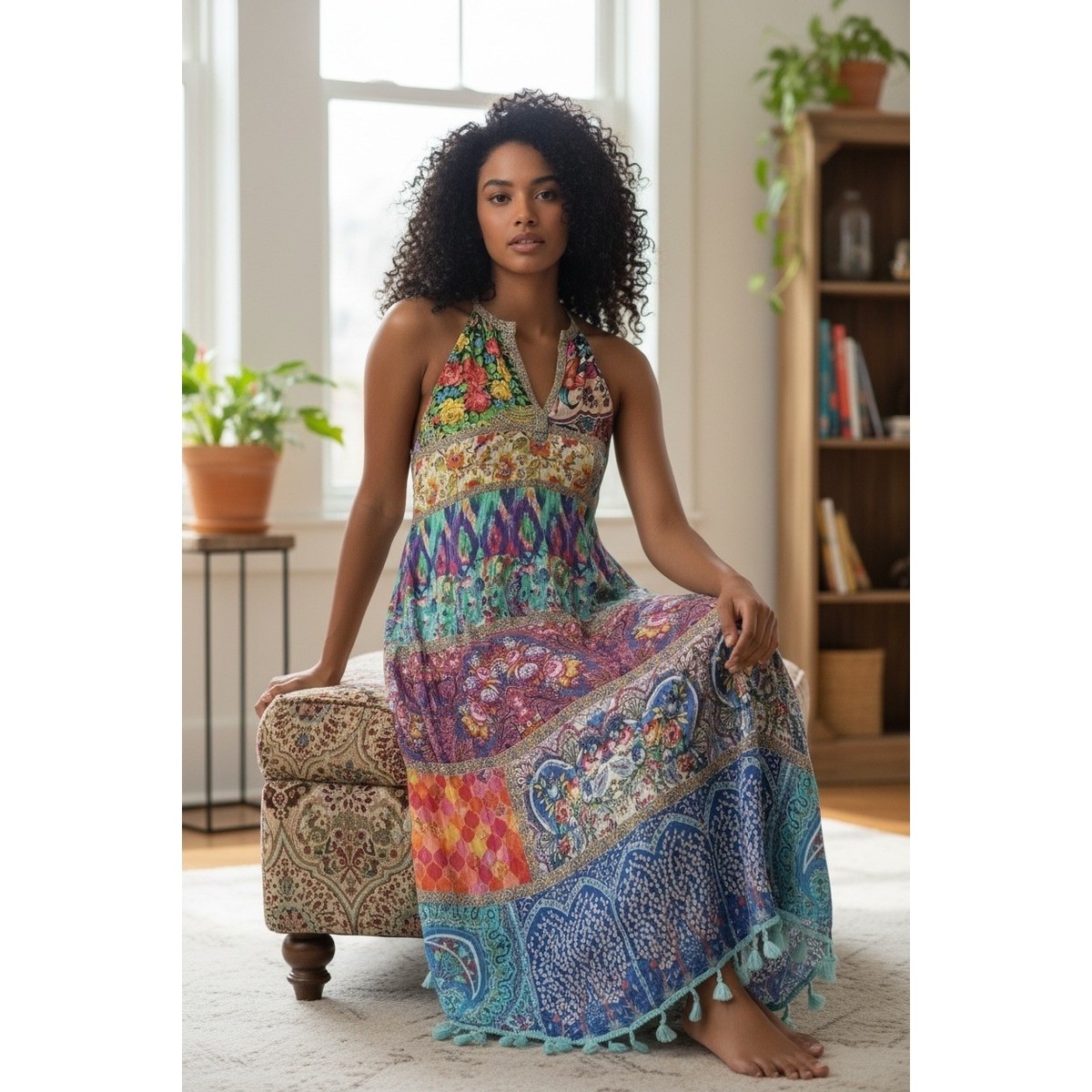 chinese dress ladies World Peace Midi Dress  Boho Shop