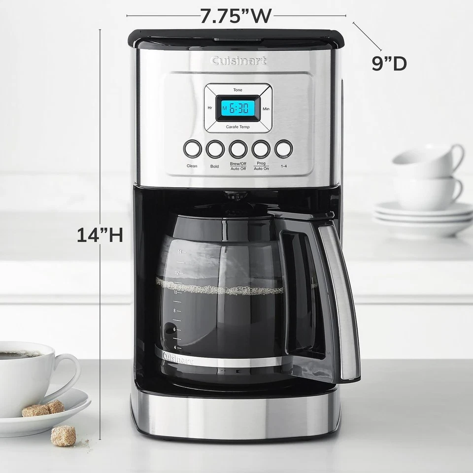 Cafetera programable Cuisinart DCC-3200P1 PerfecTemp con jarra de vidrio, 14 tazas Foto 2 de 4