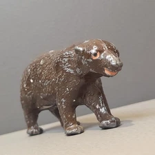 Vintage Toy BROWN BEAR Metal Lead Figure JoHillCo John Hill & Co England