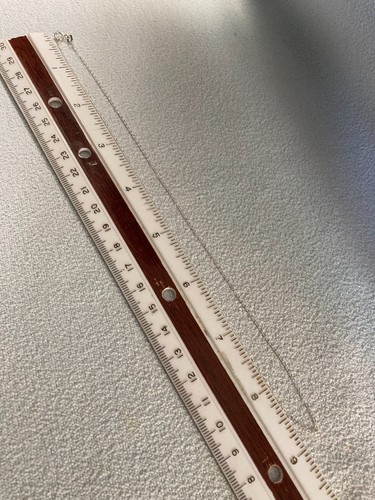 Collana anello molla 18" argento sterling .925 Italia 1mm CATENA ROLO PIATTA - Foto 4 di 7