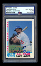 DAVEY LOPES SIGNED 1982 TOPPS ALL STAR PSA/DNA AUTOGRAPHED LOS ANGELES DODGERS