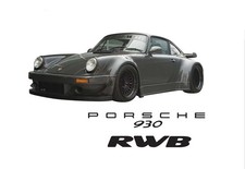 110 Rc Clear Body Shell - Porsche Rwb930 Stickers Extras Plastic Parts