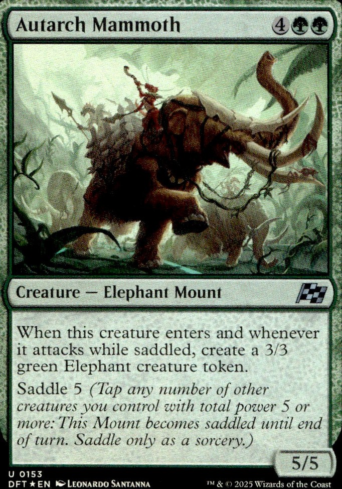 MTG Autarch Mammoth 153 DFT Aetherdrift Foil NM Leonardo Santanna