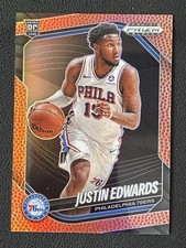 Justin Edwards 2024-25 Panini Prizm Black Base Basketball RC /225 #215